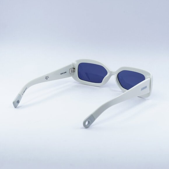 Jacquemus ROND CARRE JAC/11 C2 Sunglasses White Rectangle Frame, Blue Lenses - Picture 6 of 11
